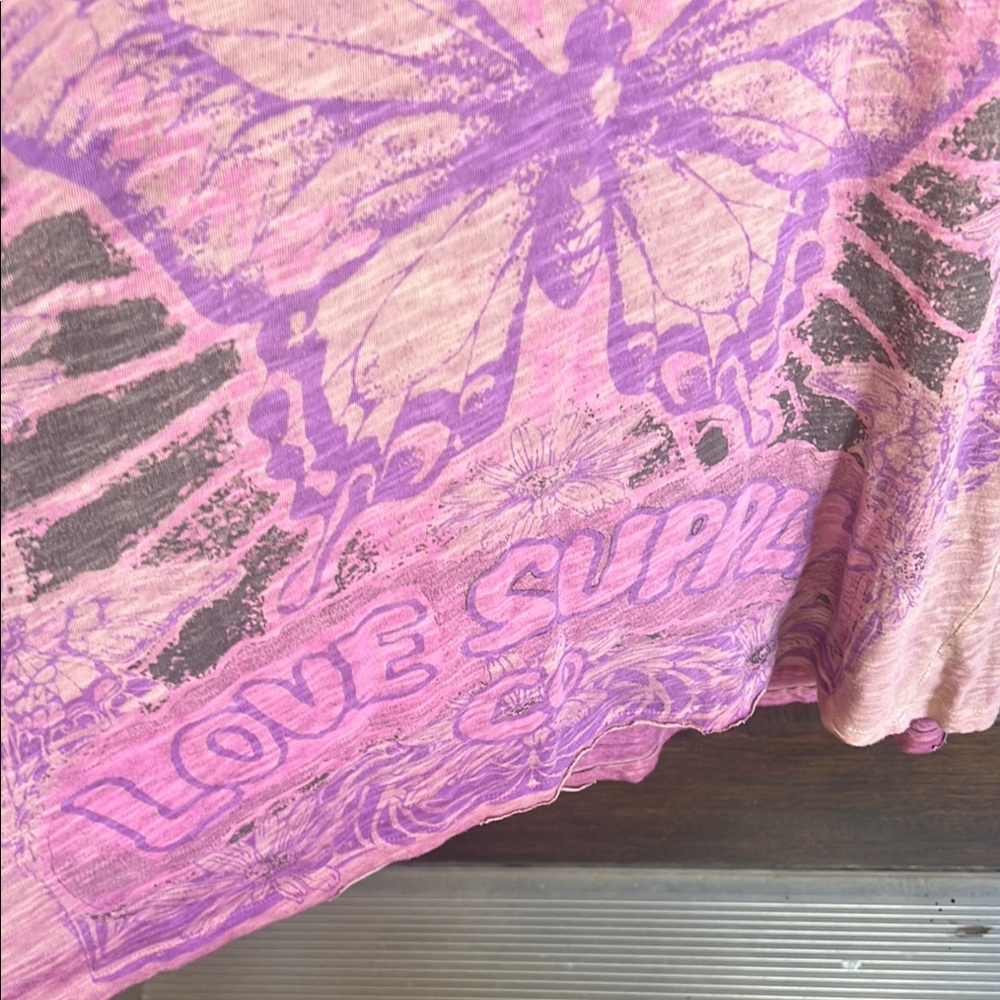 Magnolia Pearl Pink and Purple Oversized Graphic Tee - Picture 3 of 5